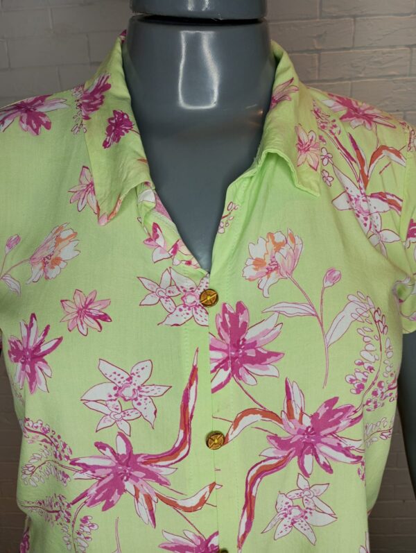 Blusinha Vrde Agua Floral Tamanho .M - Image 2