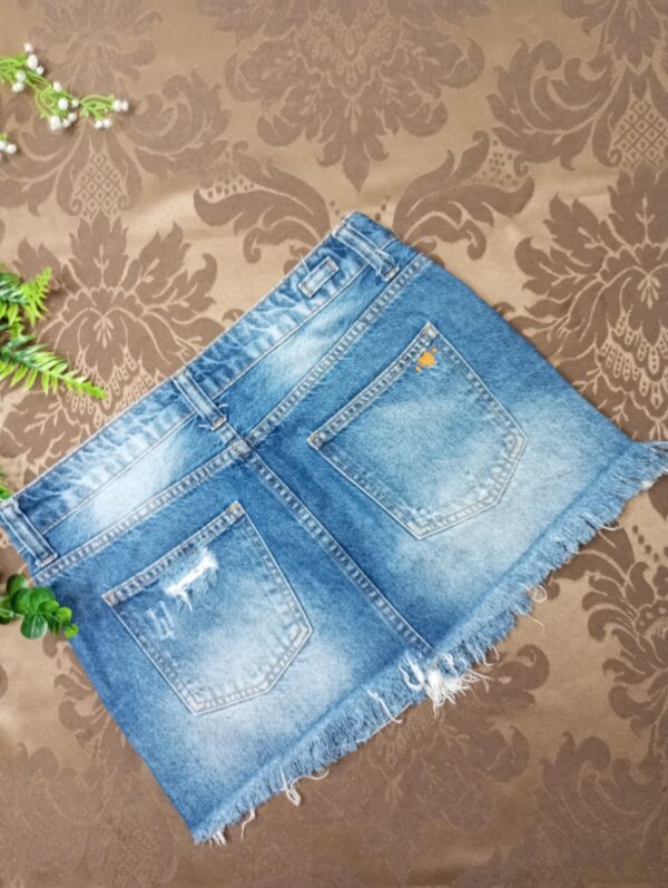 Mini Saia Jeans Tamanho 36 - Image 2