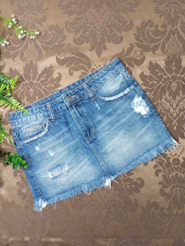 Mini Saia Jeans Tamanho 36