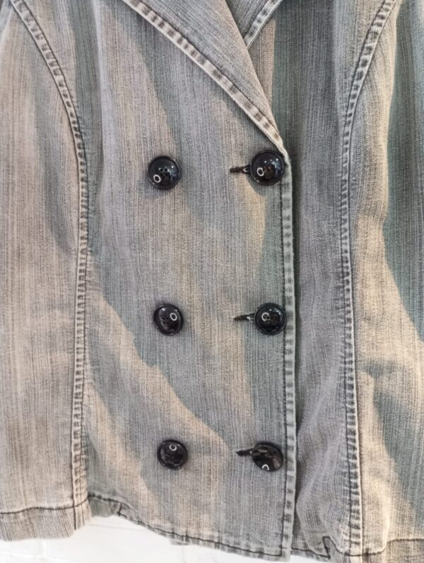 Blazer jeans Cinza claro  XG - Image 2