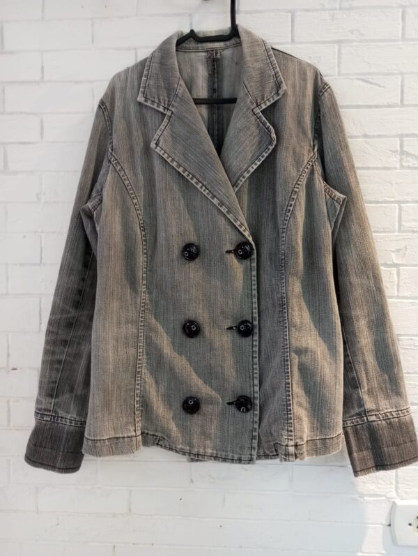 Blazer jeans Cinza claro  XG