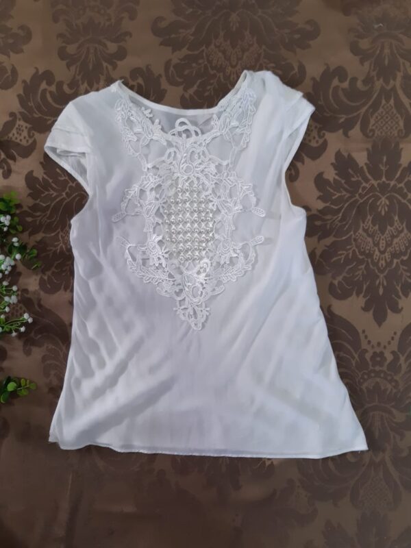 Camisa  Branca de seda   P
