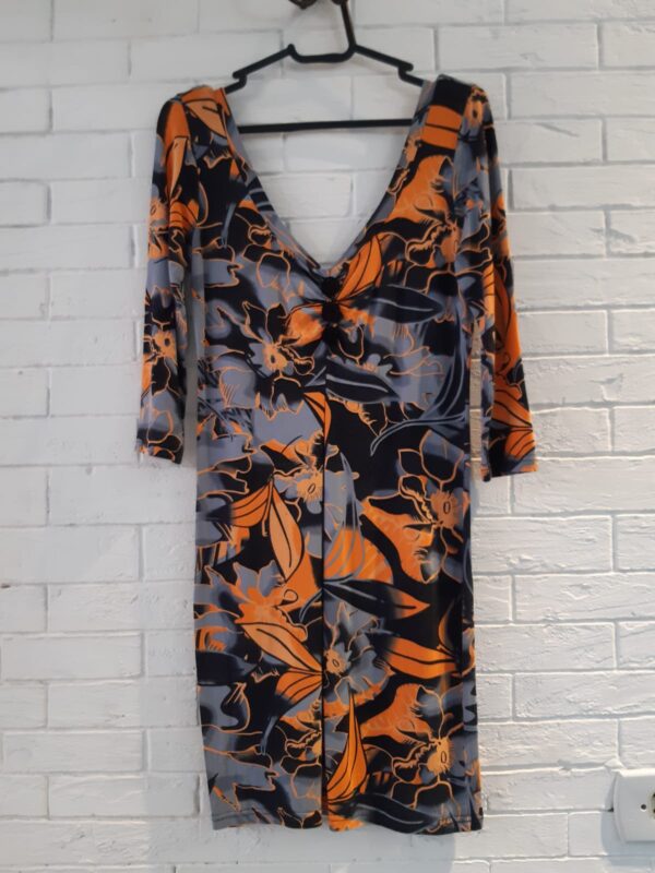 Vestido estampado de manguinha   P